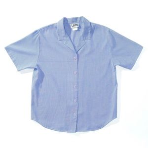 Vintage 90s Periwinkle Gingham Button-Up
